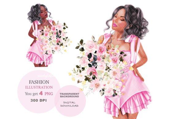 Download Fashion Girl Clip Art, PNG Illustrations - Fashion girl clip art Collection