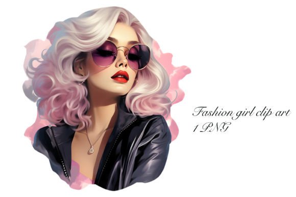 Download Fashion Girl Clip Art, Pink Hair - Fashion girl clip art Collection