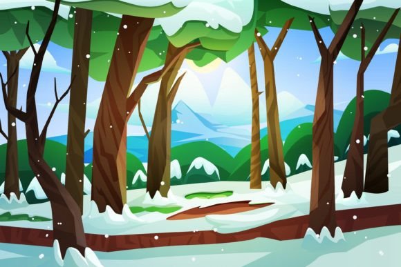 Download Winter Scene Flat Design Illustration - Winter scene Collection
