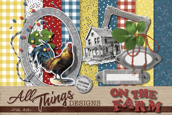 Download On the Farm Digital Scrapbook Kit - Premium Resources