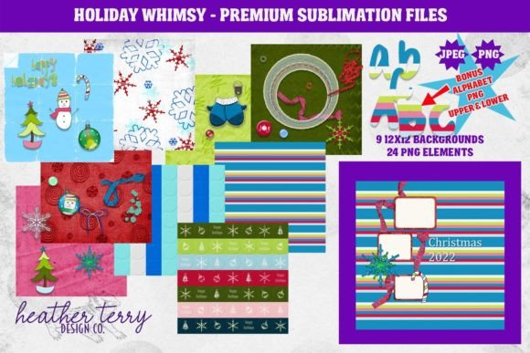 Download Holiday Whimsy Digital Scrapbook Kit - Premium Resources