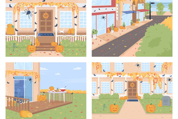 Download Outdoor Halloween Decorations Set - Halloween decorations Collection